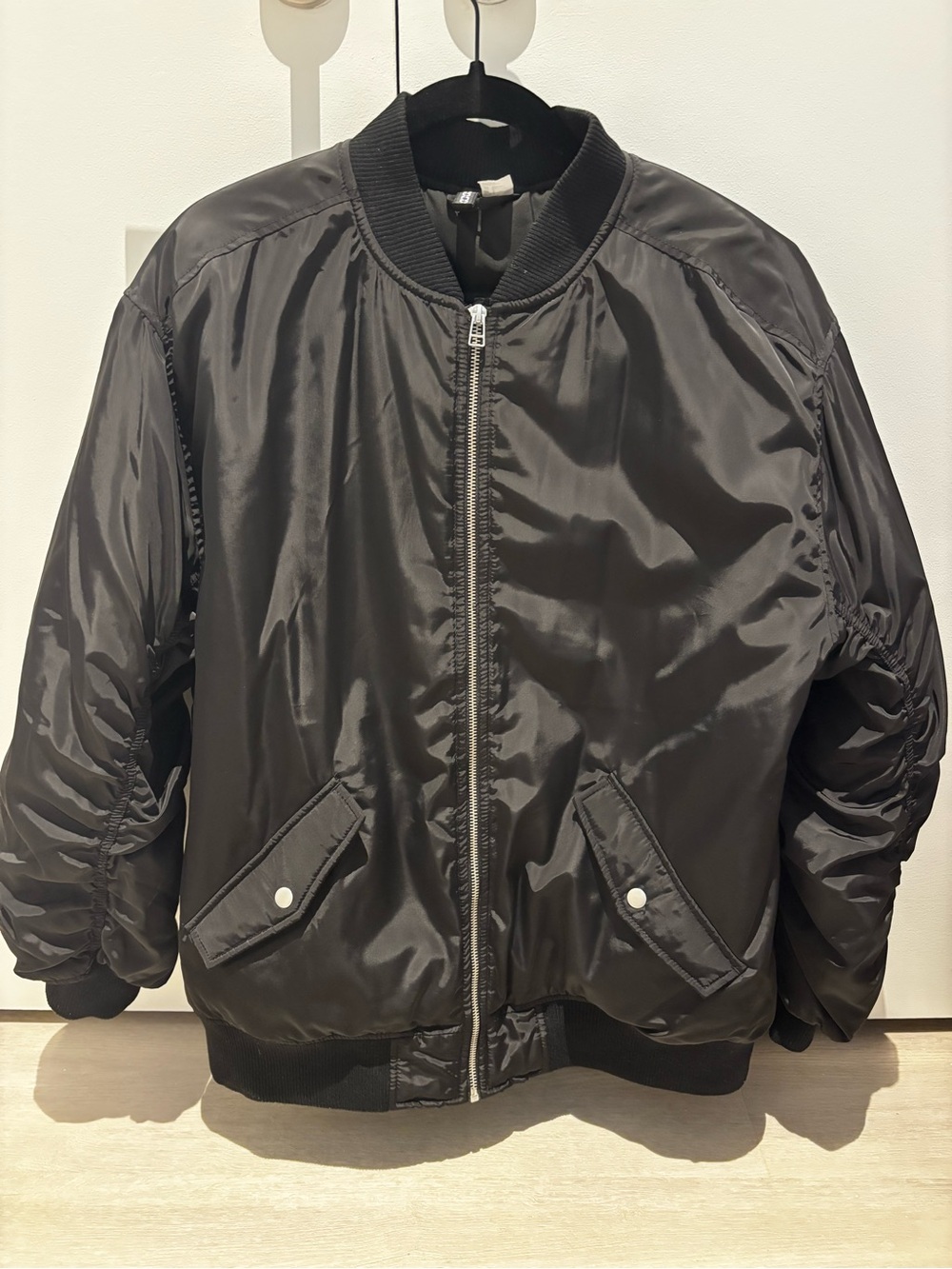 H&M Black Quilted Hooded Jacket